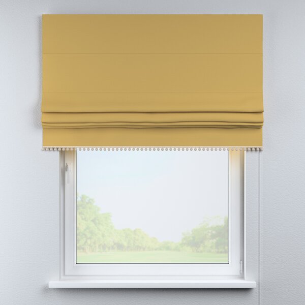 Roman blind with pompoms