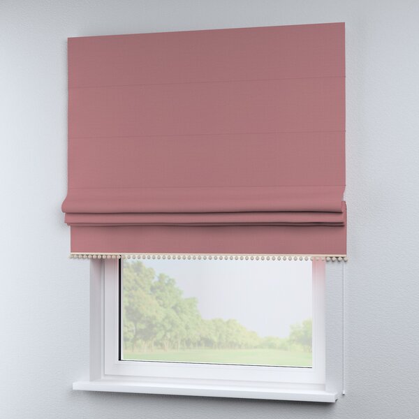 Roman blind with pompoms