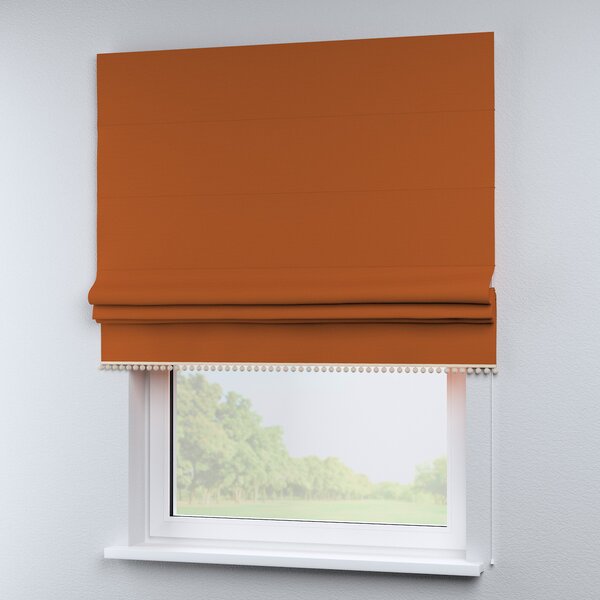 Roman blind with pompoms