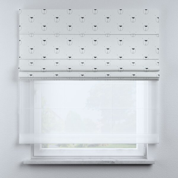 Voile and fabric roman blind (DUO II)