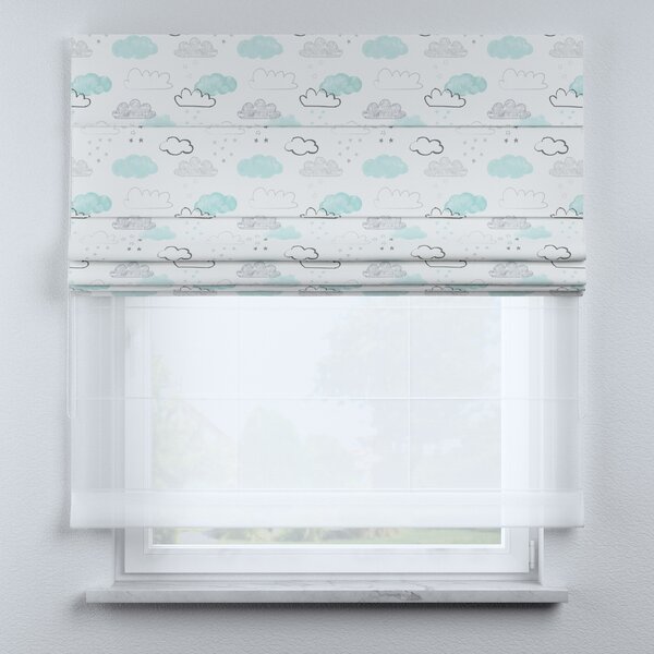 Voile and fabric roman blind (DUO II)