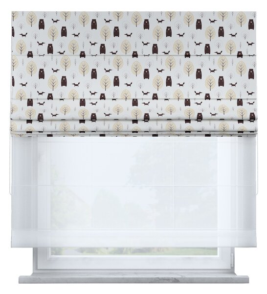 Voile and fabric roman blind (DUO II)