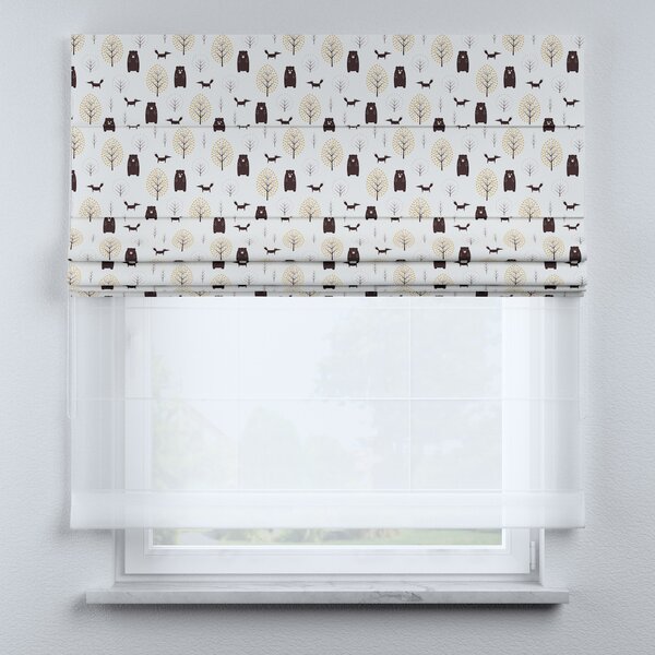 Voile and fabric roman blind (DUO II)