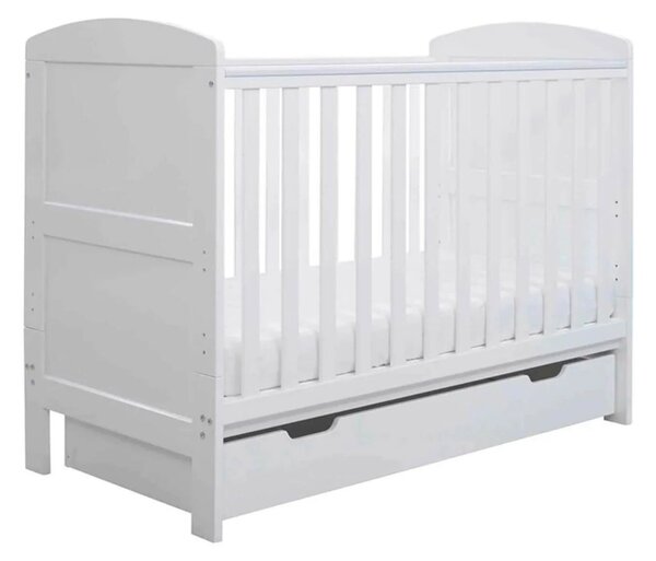 Ickle Bubba Coleby Mini Cot Bed & Under Drawer White - Without Mattress