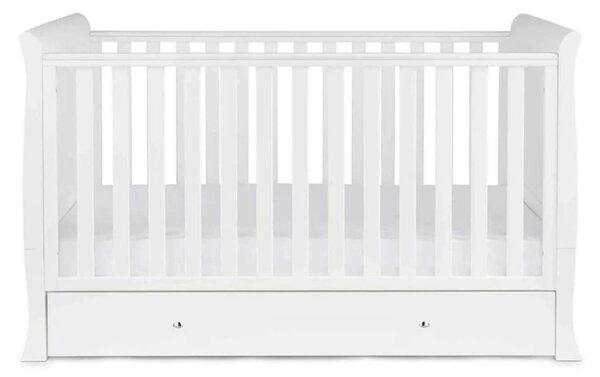 Ickle Bubba Snowdon Classic Cot Bed White - Without Mattress