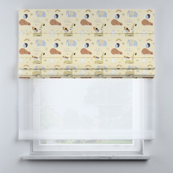 Voile and fabric roman blind (DUO II)