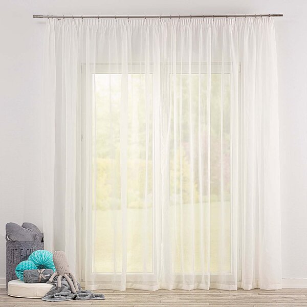 Pencil pleat voile/net curtain