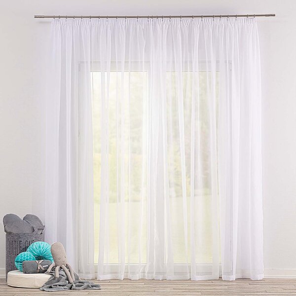 Pencil pleat voile/net curtain