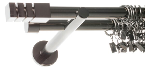 Double curtain rod Nordic tytanium colour 160 cm