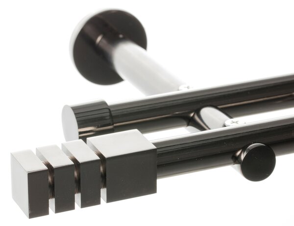 Double curtain rod Nordic tytanium colour 160 cm