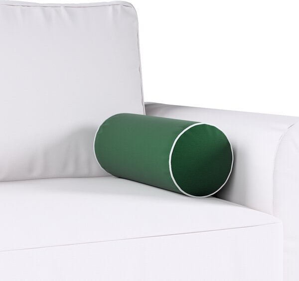 Velvety bolster cushion with piping