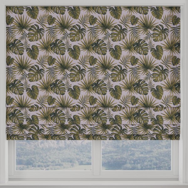 Monstera Made To Measure Roman Blind Green