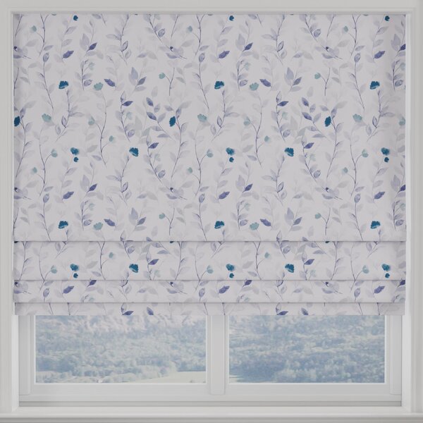 Serene Leaf Bloom Made To Measure Roman Blind Sky