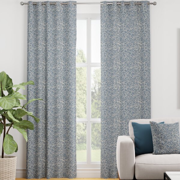 Heritage Salix Made To Measure Curtains Wedgewood Blue