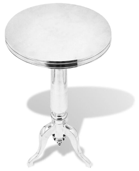 Side Table Round Aluminium Silver