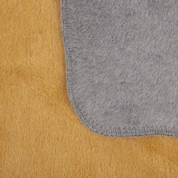Cotton Cloud Blanket 150x200cm Mustard&Grey
