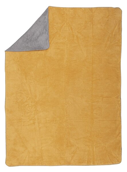 Cotton Cloud Blanket 150x200cm Mustard&Grey