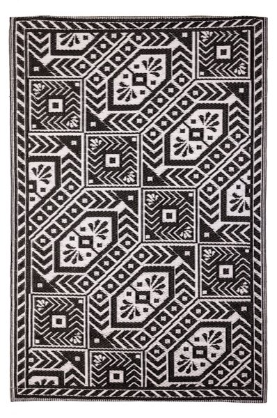 Diamond Black and White Outdoor Rug Black and white