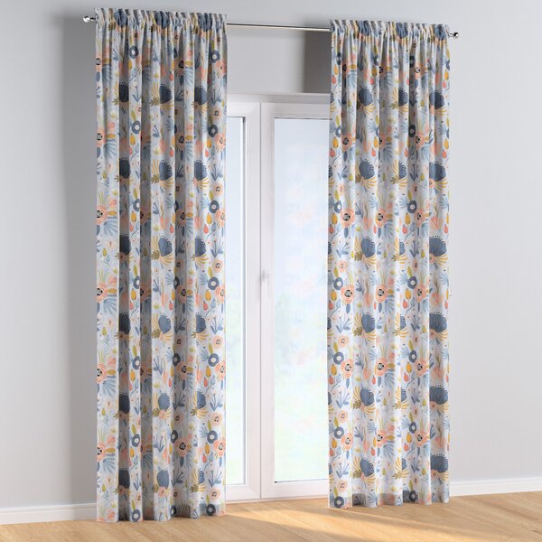 Slot and frill curtains