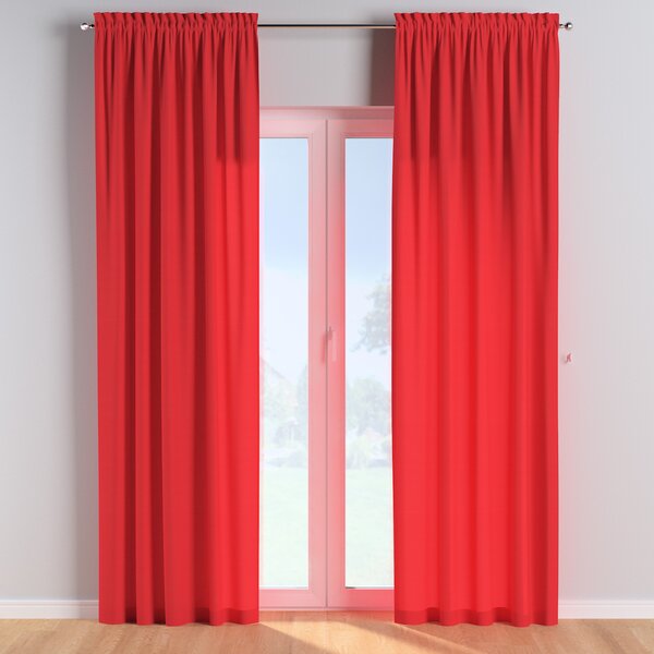 Slot and frill curtains