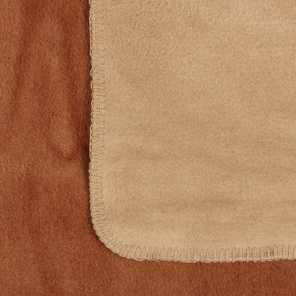 Cotton Cloud Blanket 150x200cm Beige&Cognac