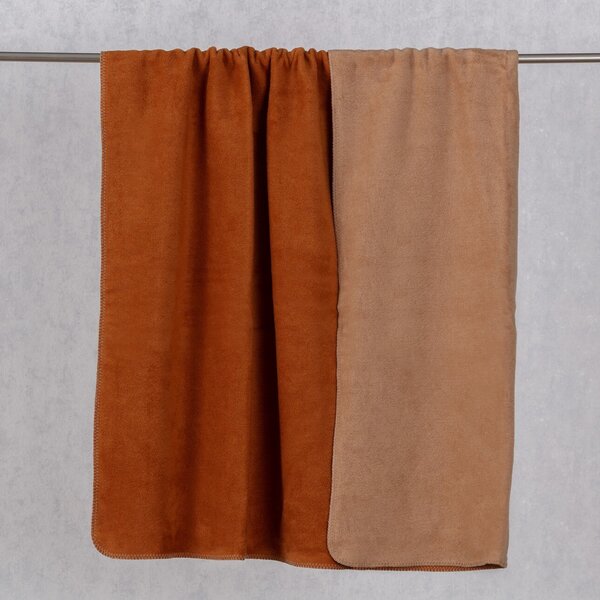 Cotton Cloud Blanket 150x200cm Beige&Cognac