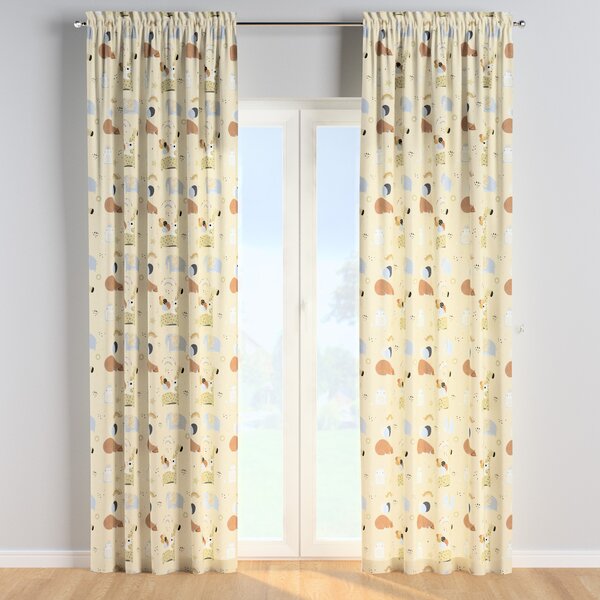 Slot and frill curtains