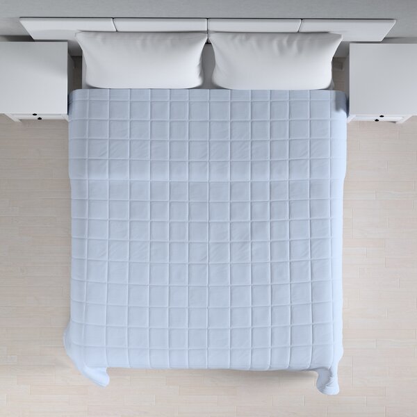 Check quilted throw