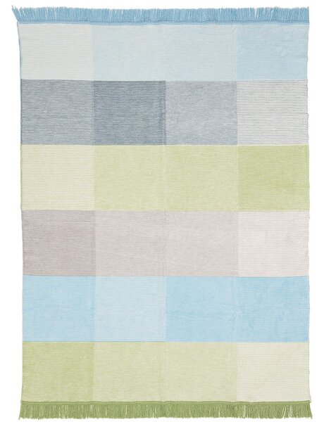 Blanket Cotton Cloud 150x200cm Pastel Green&Blue