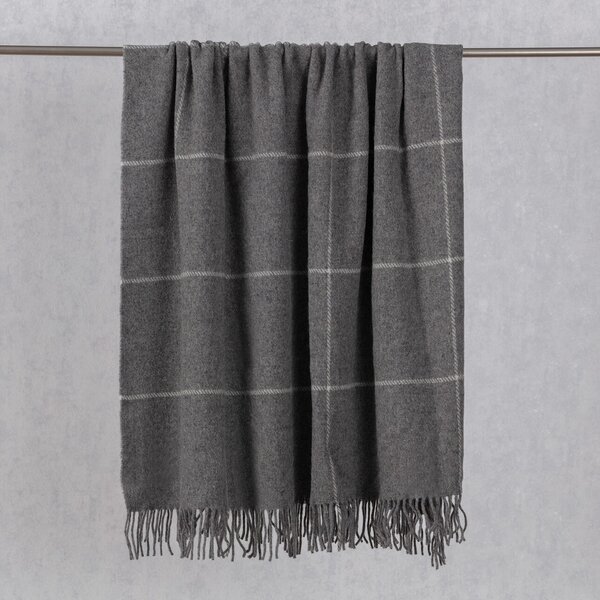 Plaid Zelandia 140x200cm check grey