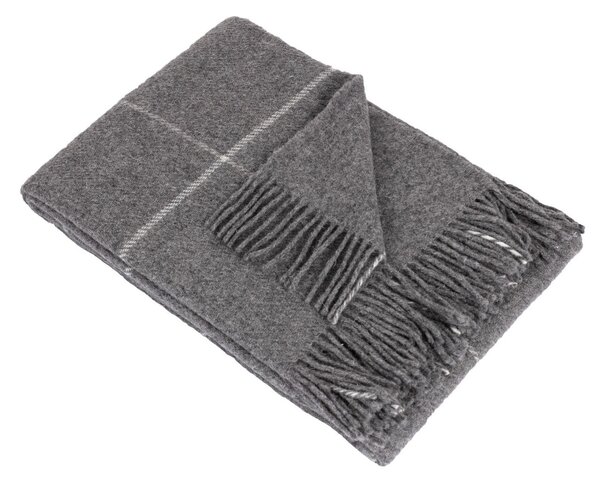 Plaid Zelandia 140x200cm check grey