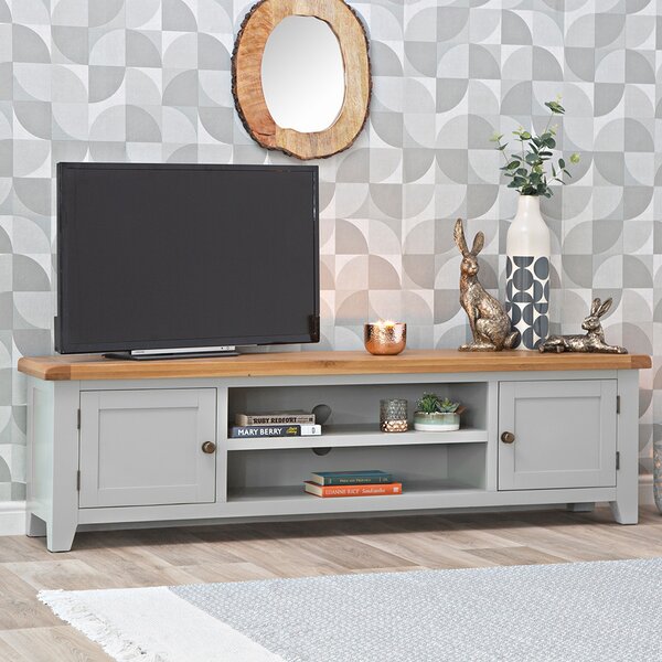 Hampshire Grey Painted Oak Extra Large TV Unit
