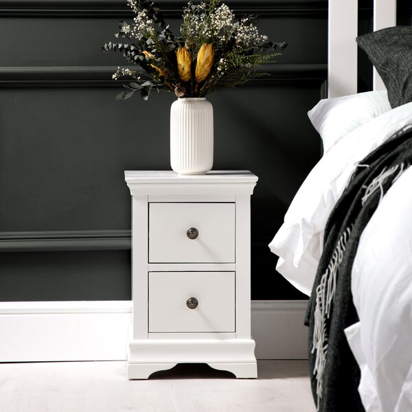 Florence White Painted Bedside Table