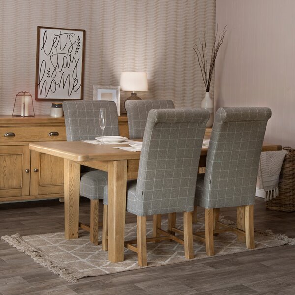 Wessex Smoked Oak 1.8m Extending Dining Table