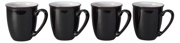 Elements Black Set of 4 Mugs