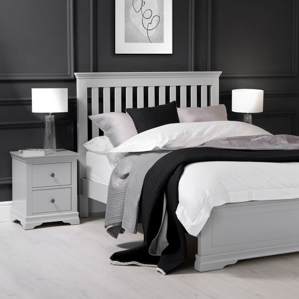 Florence Grey Painted Double Bed Frame