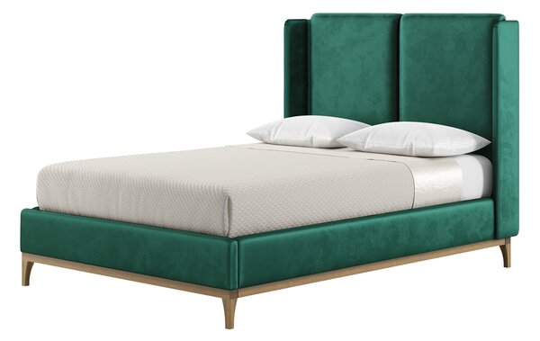 Emily 4ft6 Double Bed Frame with contemporary twin panel wing headboard