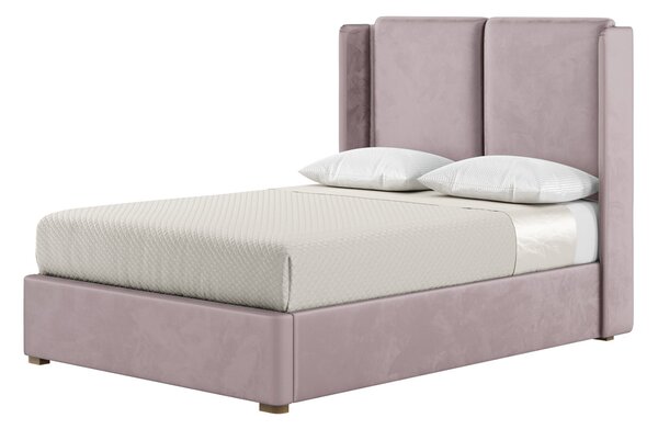 Felix 4ft6 Double Bed Frame With Contemporary Twin Panel Wing Headboard