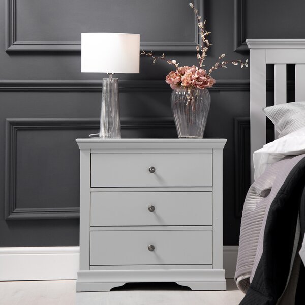 Florence Grey Painted Chest of 3 Drawers