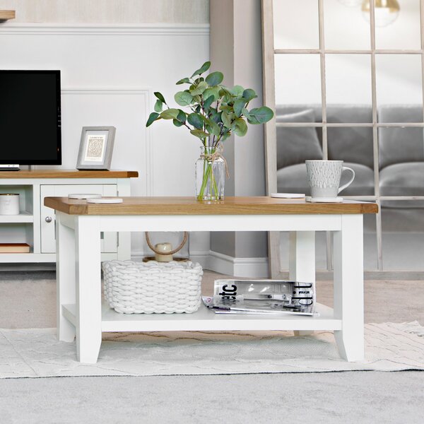 Chester White Painted Oak Small Coffee Table