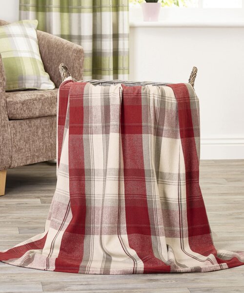 Damart Pack of 2 Checked Throws