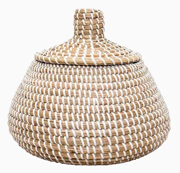 Sukoshi White Lidded Basket, Large