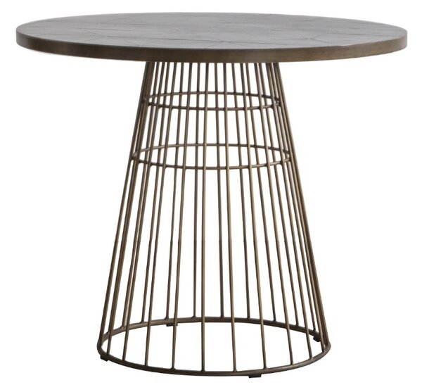 Louise Bistro Table in Bronze and Bronze Tile