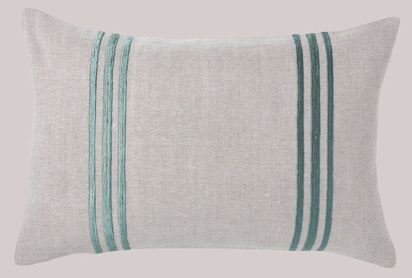 Linden Cushion Cover - Green Double Stripe