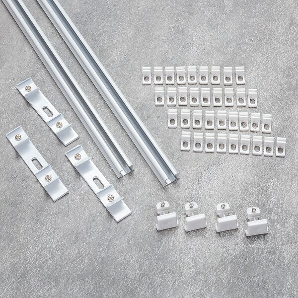 Set - TS double ceiling aluminium rail 150cm
