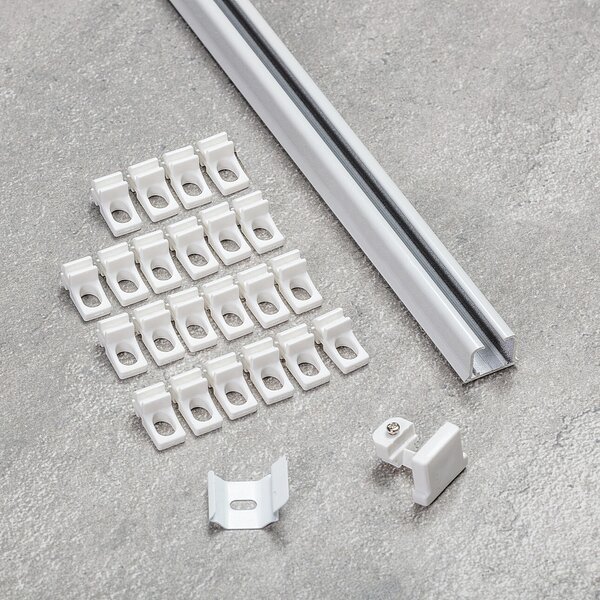 Set - TS single ceiling aluminium rail 180 cm