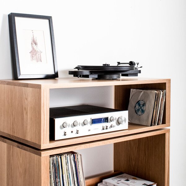 Tall Stack Minimalist Record Player Stand