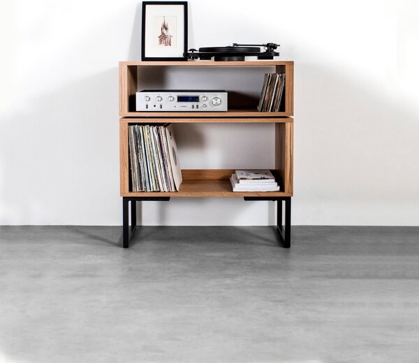 Tall Stack Minimalist Record Player Stand