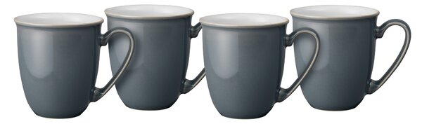 Elements Fossil Grey Set of 4 Coffee Beaker/Mugs
