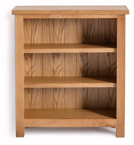 London Oak Small Bookcase W:70cm, Solid Wood | Light Oak